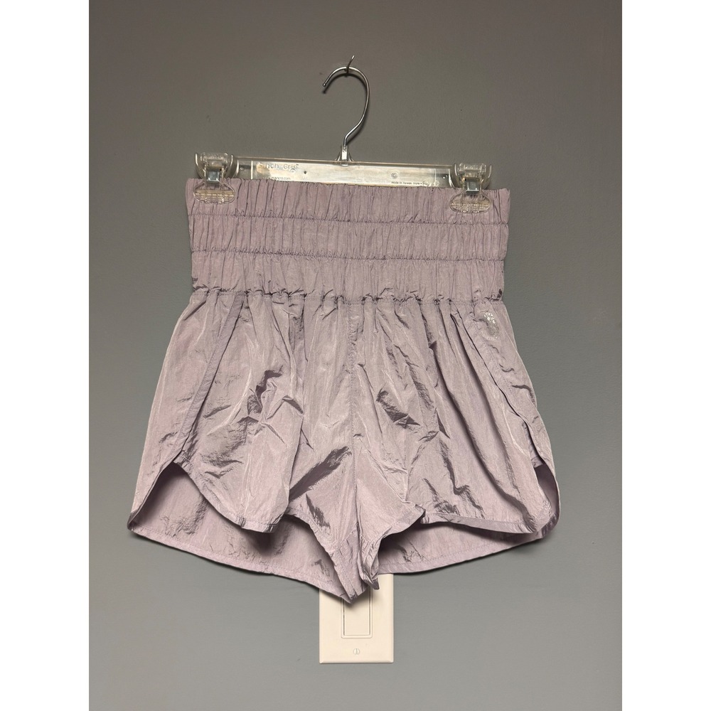 Free People Movement The Way Home Shorts Lavender Purple High Rise Smocked Med